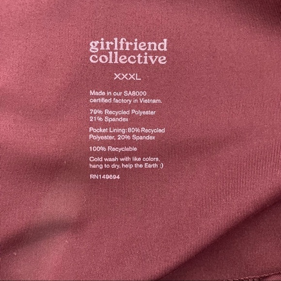 GIRLFRIEND COLLECTIVE *Discontinued* Mulberry Compressive Leggings With Pockets - Picture 7 of 10